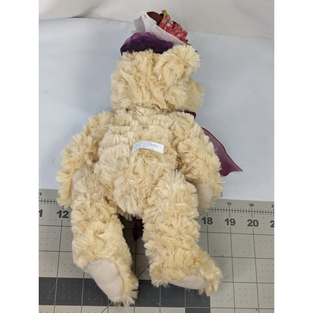 Delton Tan Bear‎ Plush 9 Inch Floral Hat Craft Stuffed Animal Toy